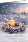 Son In Remembrance Christmas with Memorial Candle Custom card
