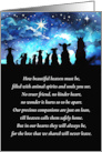 Pet Sympathy with Spiritual Poem of Animals in Heaven Silhouetted Pets card