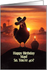 For Him Any Age Funny Chicken on a Farm Cupcake Cust Customizable card