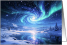Winter Solstice Blessing Yule Night Sky Beautiful Outdoors Custom card