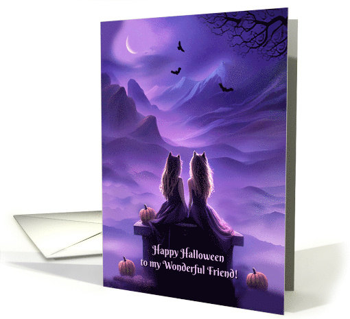Halloween for Friend Cute and Pretty Night Scene with... (1773322)