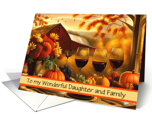 Daughter and Family Thanksgiving Day with Wine and Barn... (1774062)