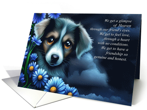 Dog Pet Sympathy Beautiful Australian Shepard with Clouds... (1775672)