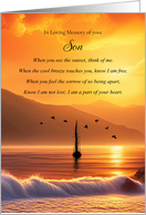 Son Sympathy Loss of Son Condolences Memorial Tribute Ocean Sailboat card