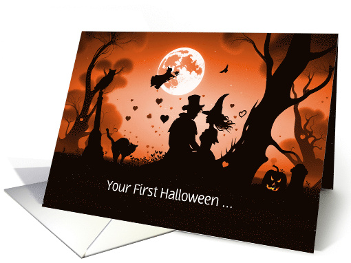 1st Halloween Together as a Married Couple Newlywed Custom card