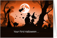 1st Halloween Together as a Married Couple Newlywed Custom card