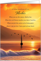Mother Remembrance Anniversary of Loss Spiritual Poem and Ocean card