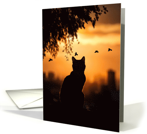 Cat Sympathy Loss of Cat Sunset on the City with... (1785584)