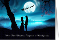 Newlywed First Christmas Together as Married Couple Sweet Custom Text card
