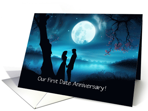 Anniversary of 1st Date Cute Couple in the Moonlight by... (1785712)