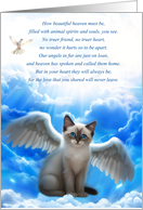 Sympathy Loss of Cat Spiritual with Poem Angel Kitten and Dove Heaven card