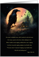 Halloween The Raven by Edgar Allan Poe Spooky Mystical card