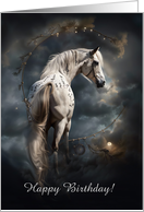 Birthday with Appaloosa Horse Mystical Fantasy Custom Text card