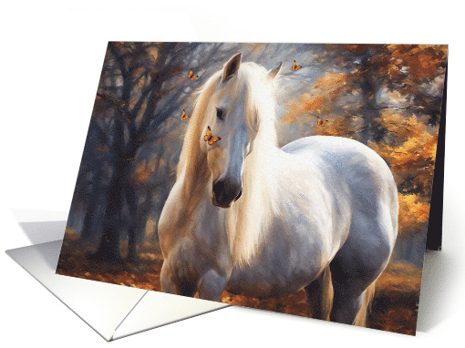 Thinking of You Pretty Grey Dabble Horse With Fall Colors... (1789410)