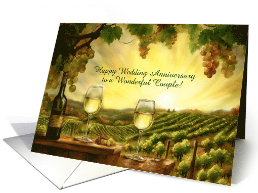 Wedding Anniversary with Wine General Happy Anniversary... (1792410)
