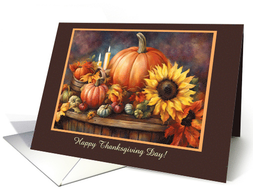Thanksgiving Day General Custom Text with Fall Colors... (1795012)