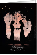 Handfasting Pagan Wedding Congratulations Two Women Custom Text card