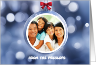 Happy Holidays Custom Photo Cute Christmas Ornament From Family card