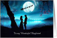 Boyfriend Romantic Happy Holidays Christmas with Custom Text card