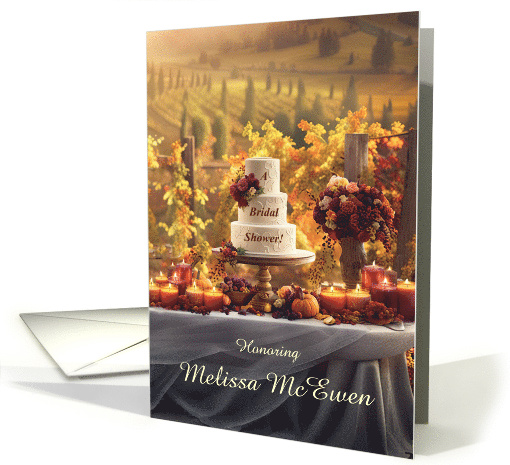 Autumn Fall Bridal Shower Invitations Vineyard Flowers... (1800420)
