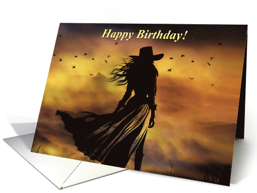 Happy Birthday for Her Country Western Strong Beautiful Timeless card