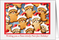 Christmas Holiday Cookies with Gingerbread Cats Kittens Cute Sweet card