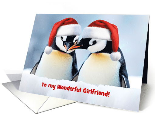 Girlfriend Happy Holidays Christmas with Cute Penguins... (1805952)