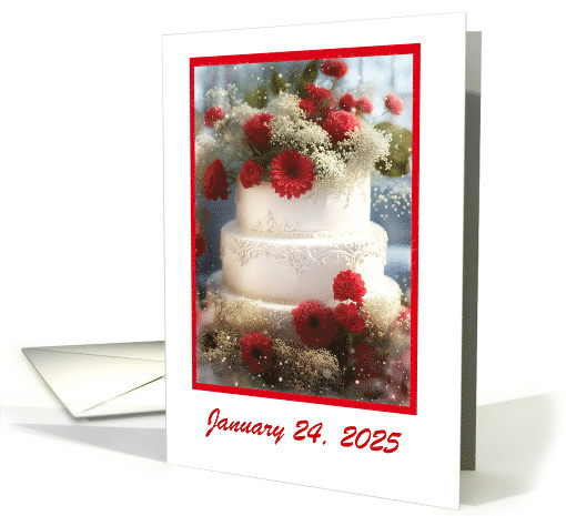 Wedding Congratulations January Wedding Custom Date with... (1807776)