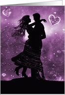 Love Romance Couple Embracing Hearts I Love You card