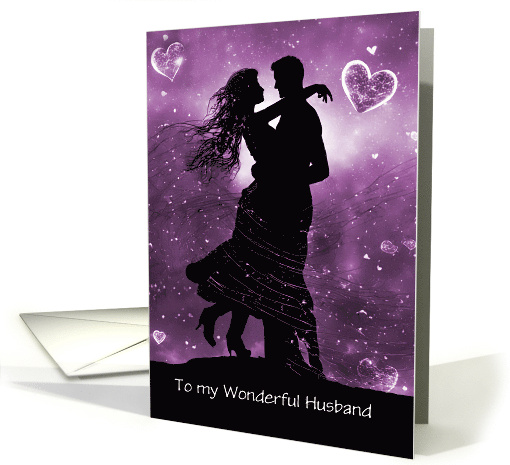 Husband Happy Birthday Romantic Couple with Hearts Customizable card