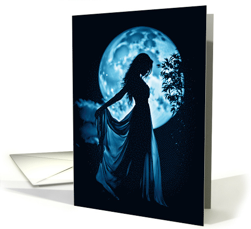 Birthday Wicca Inspired Beautiful Lady and Moon... (1812336)