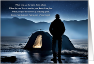 Sympathy Condolences Loss of Loved one With Spiritual Poem Man Tent card