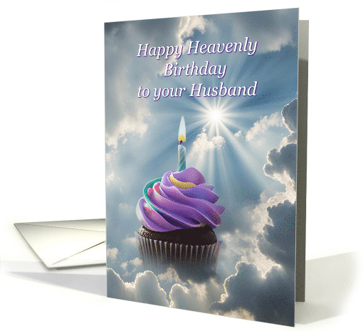 Husband Birthday Remembrance with Clouds and Cupcake card (1813420)