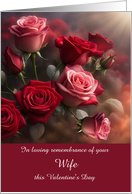 Valentines Day Remembrance Memorial Roses for Wife Custom card