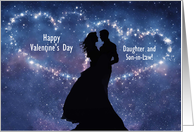 Daughter and Son in Law Happy Valentines Day Romance Custom card