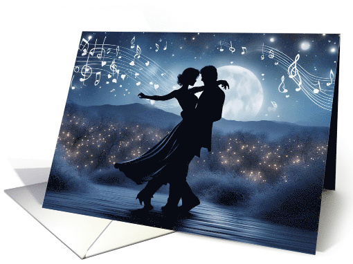 Birthday Love Romance Dancing Couple with Musical Notes... (1815696)