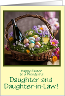 Daughter and Daughter in Law Funny Wine Themed Happy Easter Custom card