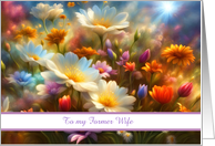 Ex Wife Happy Mothers Day Former Wife with Pretty Flowers Custom card
