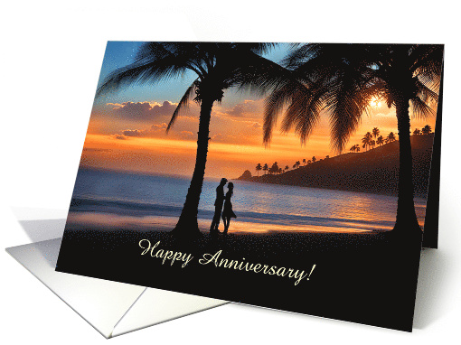 Happy Anniversary Tropical Paradise Island Beach Coastal... (1821682)