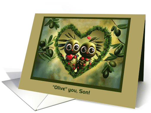 Son Happy Fathers Day I Love You Humorous and Cute Customizable card