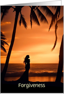 I Forgive You Beautiful Tropical Island Freedom Beach and Waves Custom card