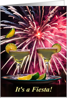 Cinco de Mayo Margaritas Limes and Fireworks Fiesta card