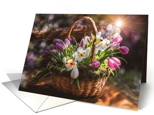 Mothers Day for Anyone General Basket of Spring Flowers... (1836120)