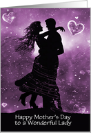 Mothers Day Love Romance with Dancing Couple Custom Cover Text card