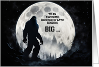 Brother in Law Funny Happy Birthday with Big Foot Customizable card