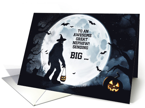 Great Nephew Happy Halloween Funny Bigfoot Trick or... (1846588)