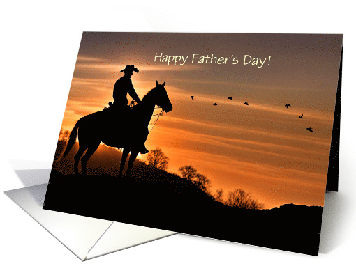 Fathers Day From Across the Miles Country Western Cowboy Custom card