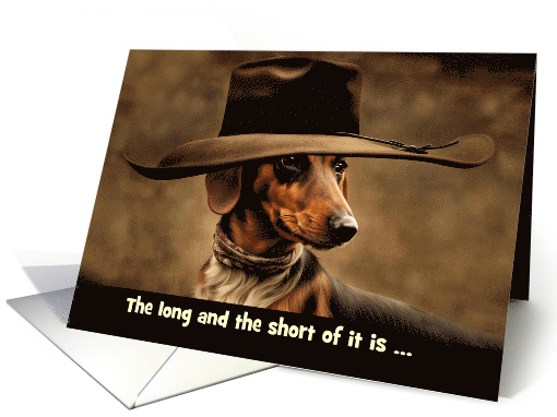 Fathers Day to Dad Father Super Cute Dog and Cowboy Hat... (1848856)