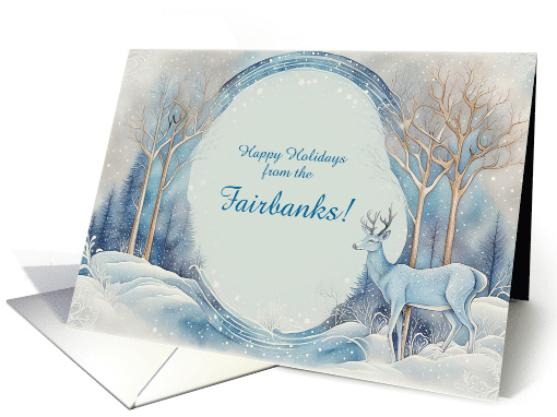 Christmas Happy Holidays From Us Art Deco Inspired Deer... (1849052)
