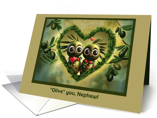 Nephew Happy Fathers Day I Love You Cute and Funny Custom card